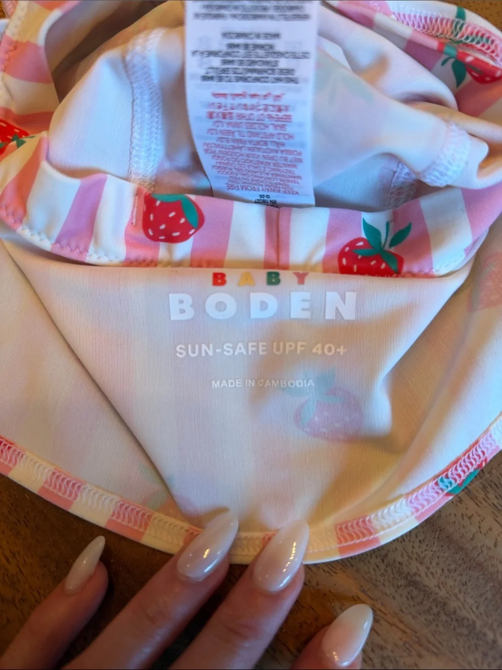Mini Boden Baby Boden Strawberry Hat Sun Hat Visor